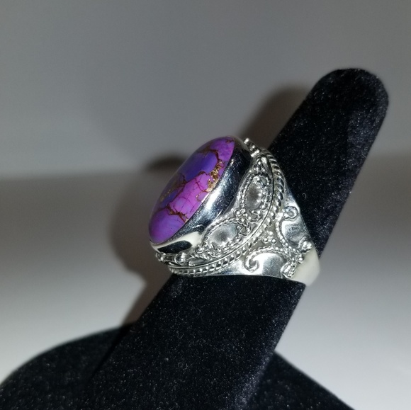 Purple Copper Turquoise, size 7 - Picture 2 of 6